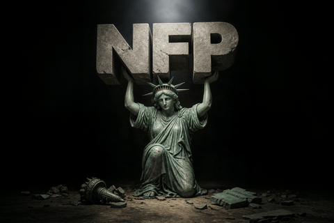 April 2026 US nonfarm payrolls report showing labor market and Federal Reserve rate outlook