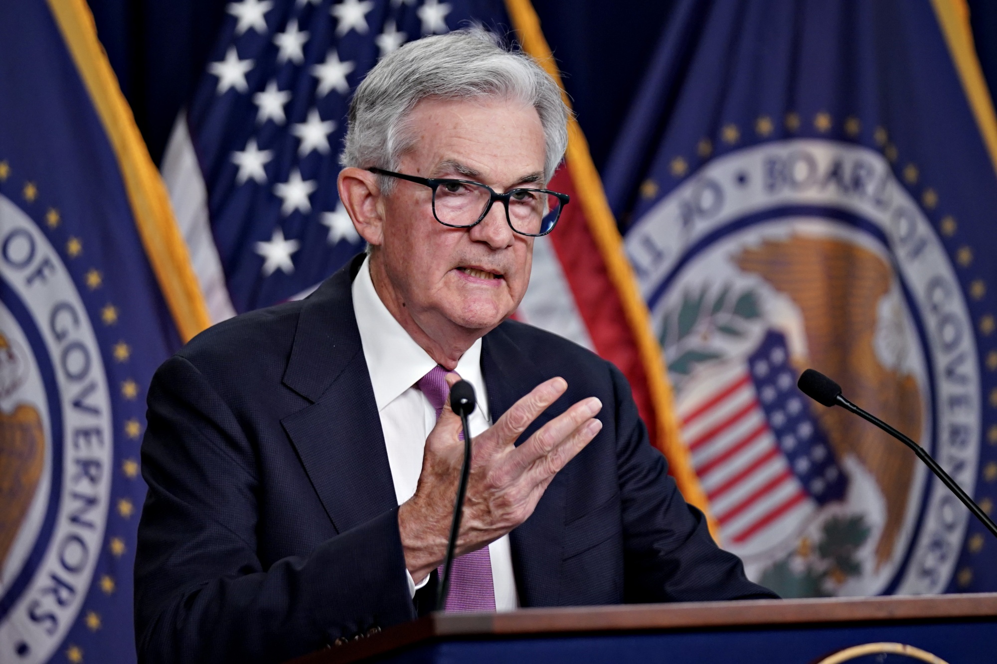 Jerome Powell, Chair of the Federal Reserve, speaks during a press briefing in Washington, D.C.
Image Source: Bloomberg