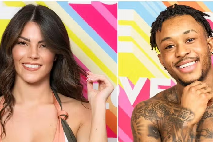 Former Love Island participants Rebecca Gormley and Biggs Chris
Image Source: Evening Standard