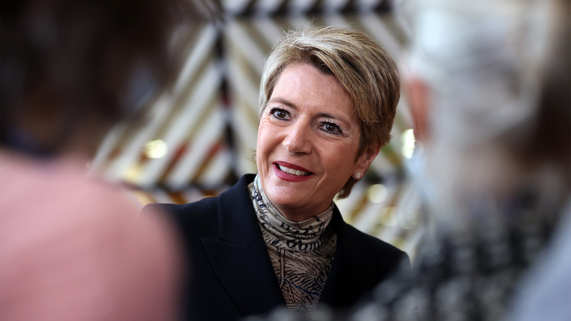 Swiss Finance Minister Karin Keller-Sutter highlighted the importance of addressing legal risks when winding up global banks.
Image Source: Bloomberg