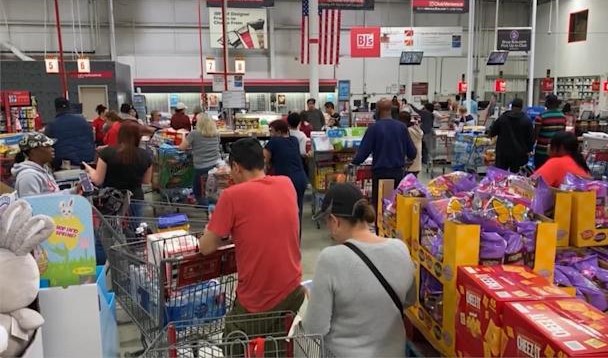 US residents are consuming in super market, which means strong demand on products and causes high inflation