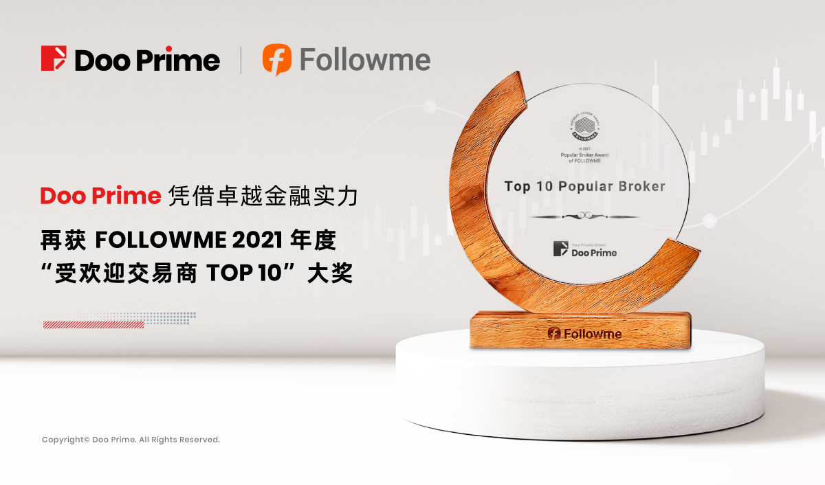 Doo Prime 凭借卓越金融实力  再获 FOLLOWME 2021 年度“受欢迎交易商 TOP10”大奖 